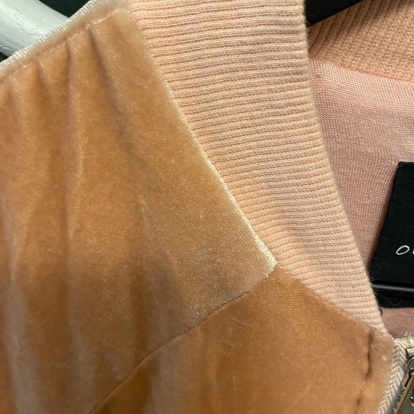 Olivaceous Velvet Velour Full Zip Ruched Jacket S - Picture 7 of 9